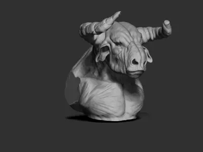 Minotaur Bust 3D model