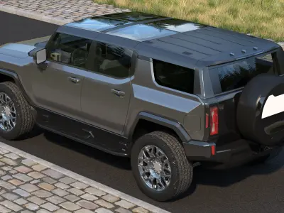 Electric Off-Road Vehicle SUV Black 3D model
