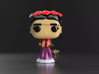 Frida Kahlo Funko 3D print model