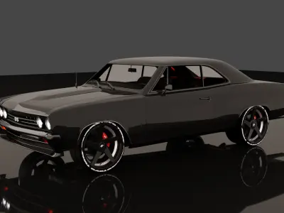 chevrolet Chevelle ss 1967 Low-poly 3D model