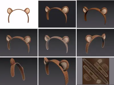 Headband Pack 1 3D model