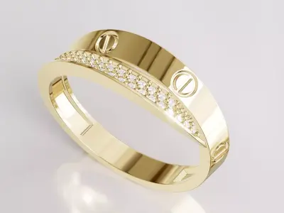 Jewelry Diamond Ring Model RG07 Free 3D print model