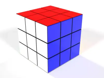 Rubik Cube Low-poly 3D model