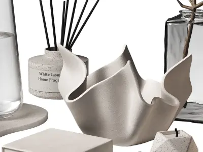 Decorative set Minimal style home decor 3D model