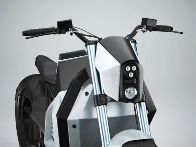 RMK E2 electric motorcycle Grey 3D model