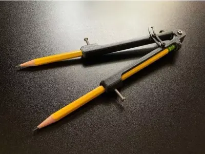 Compasso pair of pencils 3D model