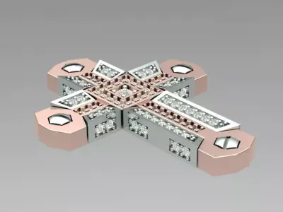 2 Colors Fashion Cross 3D print model