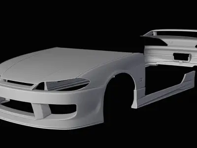 GP Sports G-Sonic Type-1 - GT7 - GT6 S15 Silvia Spec R Low-poly 3D model