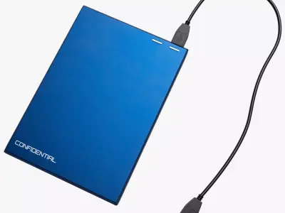 Generic External Hard Drive Storage - GameReady Low-poly 3D model