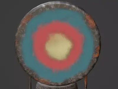 Reactive Target Game Ready Model Low-poly 3D model