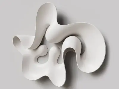 Abstract sculpture by Eva Hild 3D model