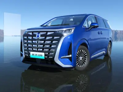 Denza D9 DM-i 2023 With interior TengShi auto Low-poly 3D model