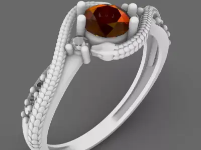 Fire Serpent Ring 3D print model