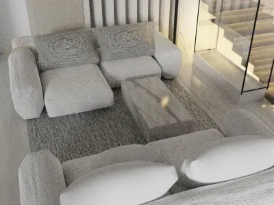 Modern Living Room 3D model by GamingTGT