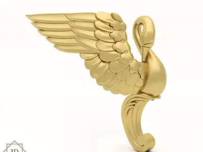 Cnc Furniture Leg Swan 4 - Swan 3D model