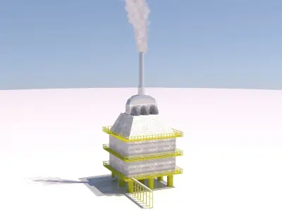 Refinery Industrial Furnace 03 3D model
