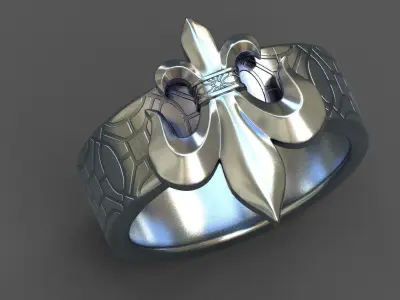High-Quality 3D Ring Model Low-poly 3D model 29