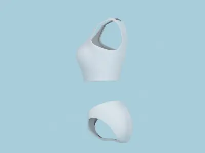 Sport Bra 1 Low-poly 3D model
