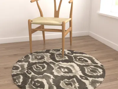 Round Rug Set 272 3D model