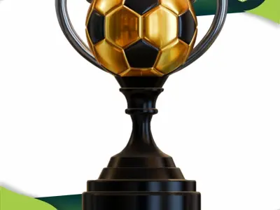 CUSTOM 3D FOOTBALL TROPHY 3D model