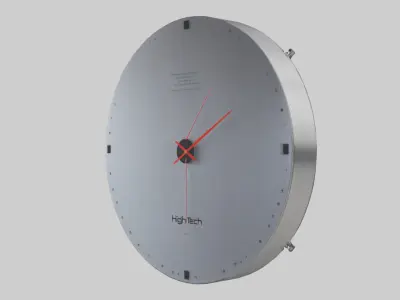 HighTech Wall Clock with Voice Control model Low-poly 3D model