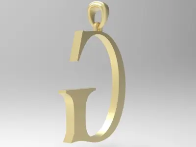Alphabet Latin G 3D print model