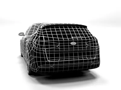 KIA OPTIMA 2016 WAGON LOWPOLY Low-poly 3D model