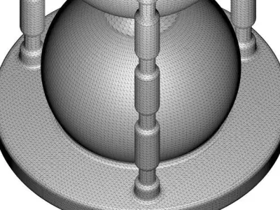 Crystal Hour Glass 3D model