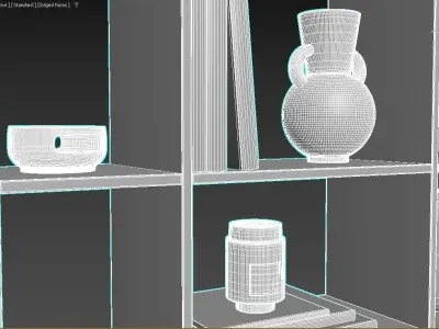 Rack decorative set -  Set de decoracion 3D model