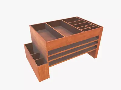 Desktop organizer Low-poly 3D model