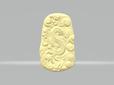 Double-Sided Dragon Pendant 3D print model