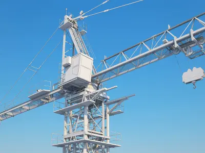 Yellow KH-310 Crane 3D model