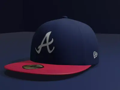 Atlanta Braves Baseball Hat 3D model
