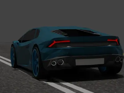 Luxury Sports Car 3D Model Low-poly 3D model