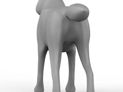 Wolf Base Mesh Low-poly 3D model