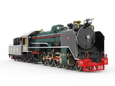 State Railway of Thailand Pacific 4-6-2 Steam locomotive 3D model