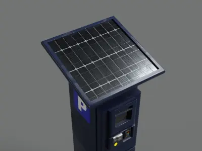 Park Meter PBR 3D Model Low-poly 3D model