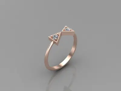 Solitaire Ring Version 1 SR42 3D model