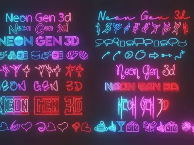Neon Gen 3D Low-poly 3D model
