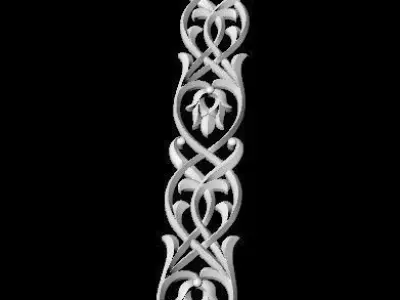 Central decor ornament for furniture 3D model 461