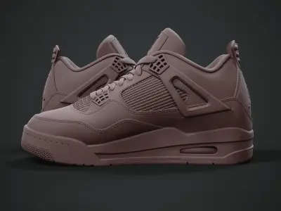 Air Jordan4-retro sneaker-v2-3d printable 3D print model