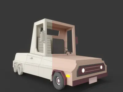 Old car Low-poly 3D model