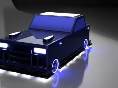 Custom Car Model Low-poly 3D model
