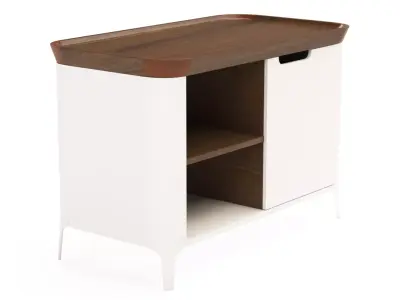 Airia Desk and Media Cabinet 3D model
