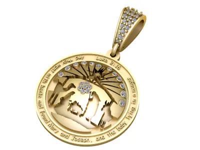 LUCK 2016 COIN PENDANT 3D PRINTABLE MODEL  3D print model