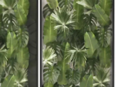 Vertical Garden From Plant Branches In A Phytobox 3D model