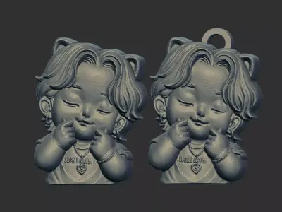 bts heart cnc model  3D print model