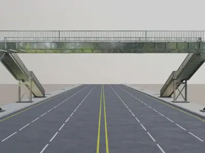 22 mt Pedestrian Bridge 3D model