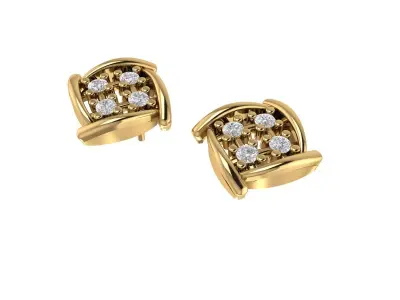 Square earrings  3D print model