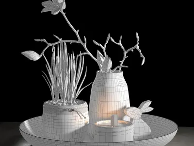 Decorative set 002  3D model